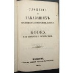 Kodex kar głównych i poprawczych Rok 1847