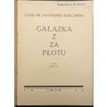 Czesław Jastrzębiec-Kozłowski Gałązka z za płotu Lyrischer Zyklus Widmung des Autors an Ossendowski