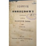 Słownik Obrzędowy ułożony podług najlepszych źródeł Wilno 1871