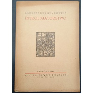 Aleksander Semkowicz Introligatorstwo z krótkim zarysem historii zdobnictwa opraw i 89 rycinami w tekście Rok 1948