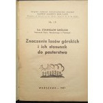 Inż. Stanisław Smólski Znaczenie lasów górskich i ich stosunek do pasterstwa Rok 1937