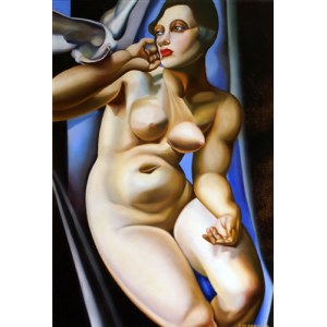 Eugeniusz Slusarski ( 1947 ), Woman with a pigeon, 2021