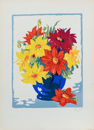 Van Ort (?), Kwiaty w wazonie, lata 30.XX w.