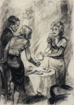 Victor Friese (1906-1969), Tea Party, Germany, 1930s.
