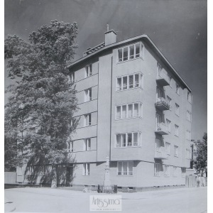 Czesław Olszewski, Kamienica dr. E. Reymana przy ul. Flory 2, proj. R. Gutt, budowa w latach 1934–1935, rozebrana w 1945