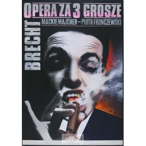 Rosław Szaybo, Projekt plakatu Opera za trzy grosze, 1990