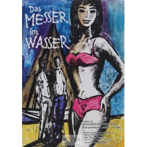 Plakat filmowy Das Messer im Wasser (Nóż w wodzie), RFN, 1962