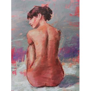 Matthew Drawa (pseud., b. 1969), Sitting nude 002, 2022