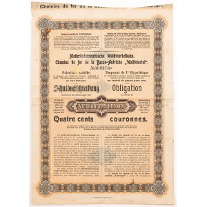 BOND, LOWER AUSTRIA WALDVIERTEL REGION RAILROAD, 1902