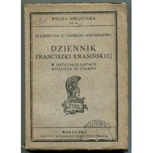 HOFFMANOWA z Tańskich Klementyna, Tagebuch von Franciszka Krasińska.