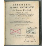 STAWIARSKI Ignacy, Powszechne prawo kryminalne dla Państw Pruskich.