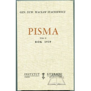 STACHIEWICZ Wacław, Pisma. Band II. 1939.