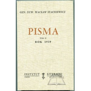 STACHIEWICZ Wacław, Pisma. Tom II. Rok 1939.