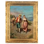 Francesco Peluso (1836 Naples - after 1916), Couple on the Road