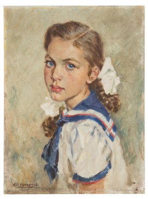 Albert Lipczinski (1876 Lebork - 1974 Sopot), Portret dziewczynki