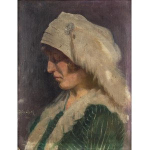MN (XIX/XX w.), Kobieta w chuście na głowie