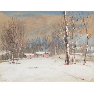 Basile Poustochkine (1893 Moskau - 1973 Neuilly sur Seine), Winterlandschaft