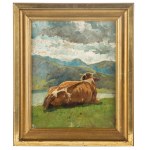 MN (1. Hälfte des 20. Jahrhunderts), Kuh auf einer Weide