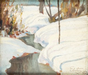 Erwin Elster (1887 Korszów - 1977 Gdańsk), Pejzaż zimowy, 1907 r.