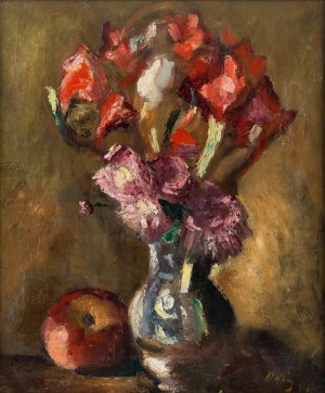 Manuel Ortiz De Zarate Sygnowany p.d.: Herbuterne (1886 - 1946), Kwiaty w wazonie