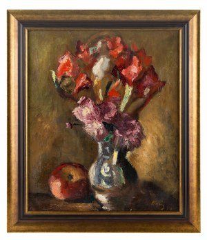 Manuel Ortiz De Zarate Sygnowany p.d.: Herbuterne (1886 - 1946), Kwiaty w wazonie