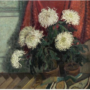 Jakub Pfefferberg (1900 Kraków - 1943 Stalowa Wola), Weiße Chrysantheme, 1929.
