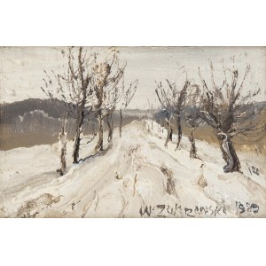 Włodzimierz Zakrzewski (1916 St. Petersburg - 1992 Warsaw), Winter - Road between groves, 1989.