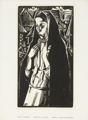 Tadeusz Kulisiewicz (1899 Kalisz-1988 Warszawa), Dziewczyna w chuście (wkładka do czasopisma Arkady, Rocznik 3, 1937, nr 2)