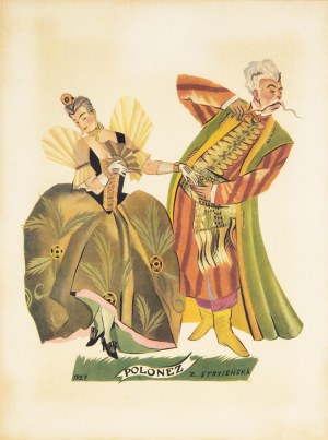 Zofia Stryjeńska (1891 Kraków - 1976 Genewa), Polonez, z cyklu Tańce polskie