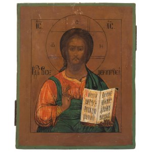 Ikona - Chrystus Pantokrator, Rosja, 1 poł XIX w.