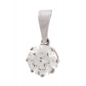 Single diamond pendant, contemporary