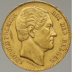 Belgie. Leopold I. (1831-65). 20 frank 1855. hr.