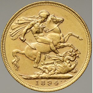 Velká Británie. Viktorie (1837-1901). 1 libra 1894 M