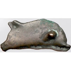 Řecko. Sarmatia-Olbia. Mince ve tvaru delfína (4. stol. př.n.l.).