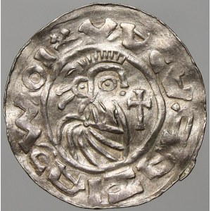 Boleslav II. (972-999). Denár. Cach-123. zvlněný