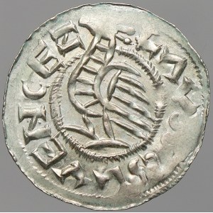 Břetislav I. (1037-55). Denár. Cach-313. 6 per. nep. nedor.