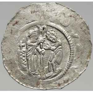 Vladislav II. (1140-50, 1158-74). Denár. Cach-587. var. obrácené E v ploše