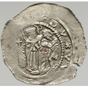 Vladislav II. (1140-50, 1158-74). Denár. Cach-587. var. kuličky v ploše