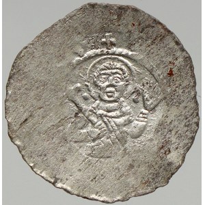 Bedřich (1173, 76-81, 82-89). Denár. Cach-627. var. kuličky kolem hlavy