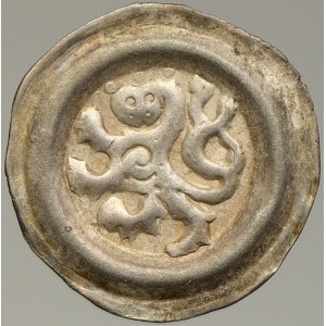 Přemysl Otakar II. (1253-78). Brakteát malý. Cach-924. Starý sáček
