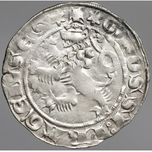 Jan Lucemburský (1310-46). Pražský groš (3,62 g). Cast.-V./28. mírně excentrický