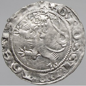 Jan Lucemburský (1310-46). Pražský groš (3,64 g). Cast.-V./28. nedor.
