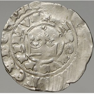 Karel IV. (1346-78). Pražský groš (3,63 g – vysoká hmotnost). Pinta-III.a/1. koruna bez perel