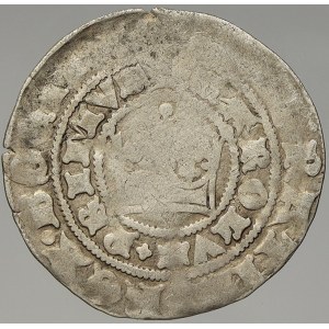 Karel IV. (1346-78). Pražský groš. Pinta-III.a/1 koruna bez perel. nedor.