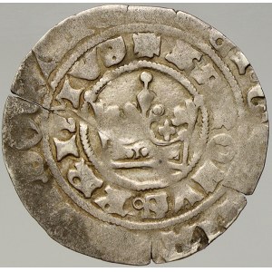 Karel IV. (1346-78). Pražský groš. Pinta-Va/1. napr. ražbou, nedoražen