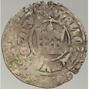 Václav IV. (1378-1419). Pražský groš, blíže neurč. Starý podložní lístek + sáček