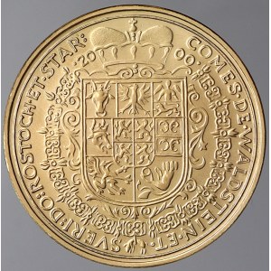Valdštejn. Medaile z r. 1631, letopočet nahrazen letopočtem 2000.