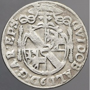 Salzburg, arcibiskupství. Guidobald Thun Hohenstein (1654-68). 1 krejcar 1661.