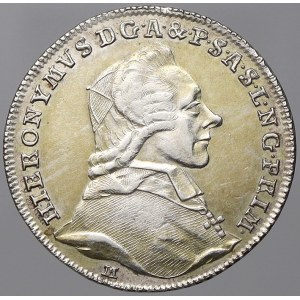 Salzburg, arcibiskupství. Hieronymus Colloredo (1772-1803). Token v hodnotě 10 krejcarů 1782