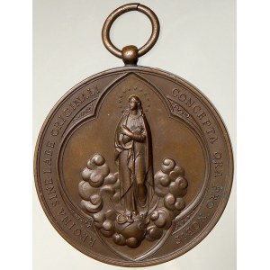 Vatikán, církevní stát. Medaile na dogma neposkvrněného početí P. Marie 1903.